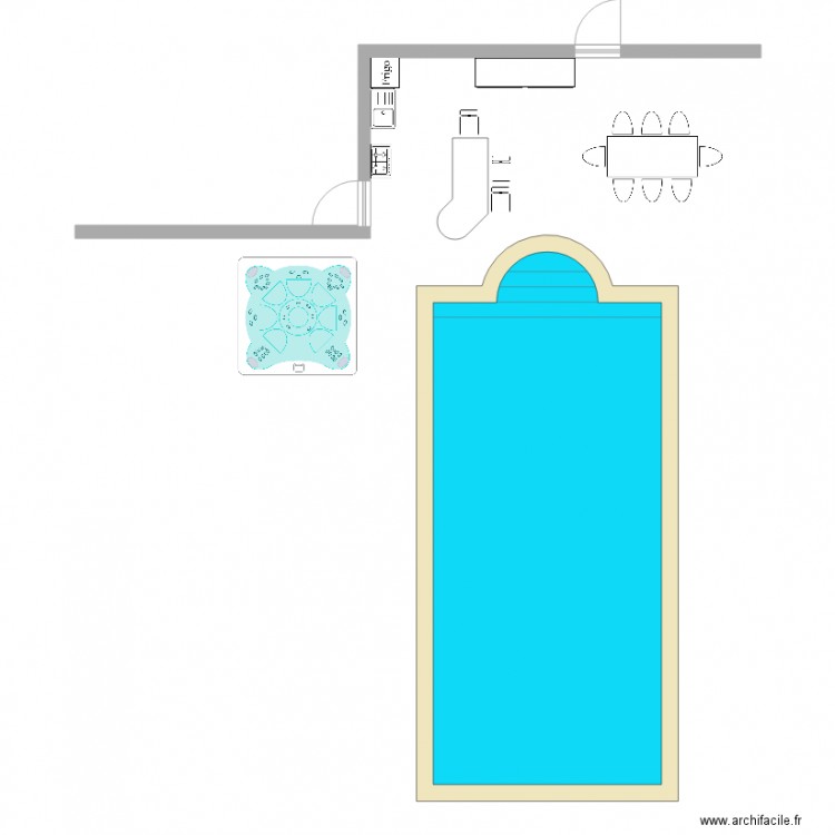 CUISINE EXTERIEURE. Plan de 0 pièce et 0 m2