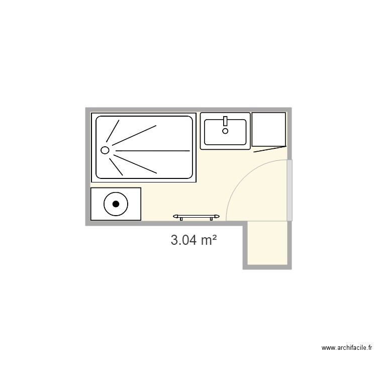 SALLE D4EAU - Plan dessiné par olivier-B