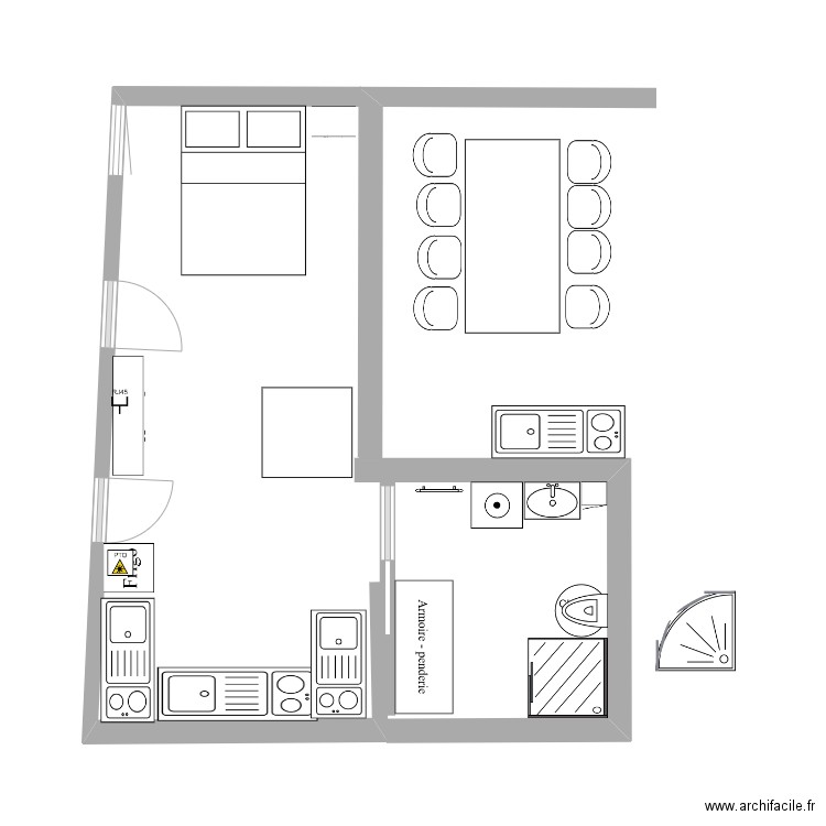 studio cabanon. Plan de 0 pièce et 0 m2