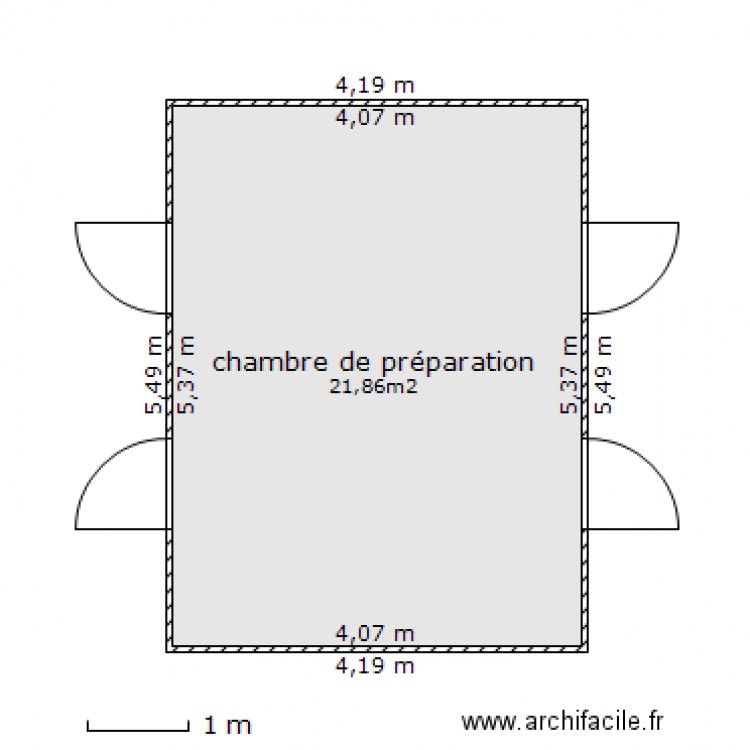 chambre froide. Plan de 0 pièce et 0 m2