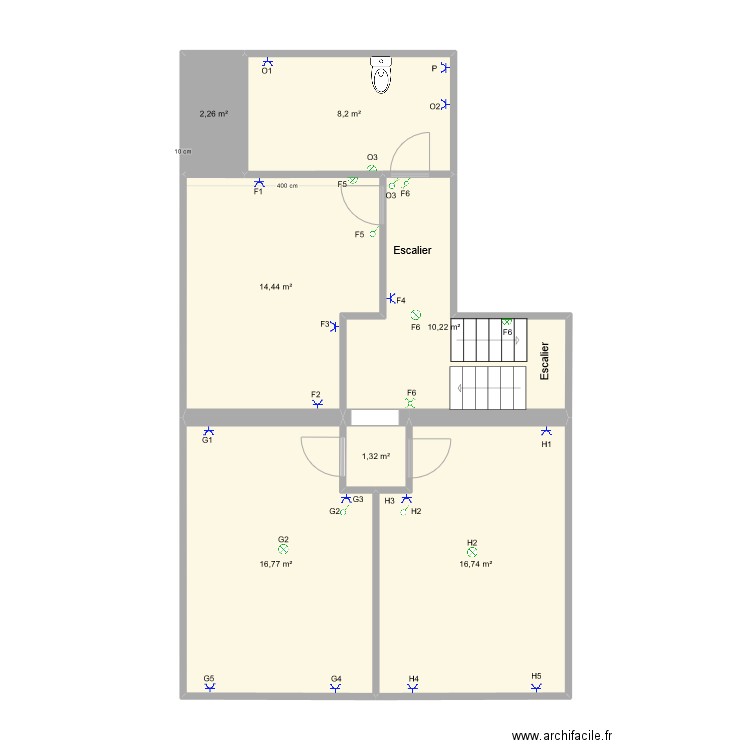 Havré 173A étage. Plan de 0 pièce et 0 m2