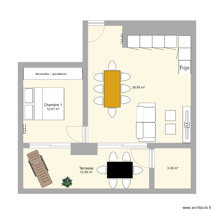 Appart jacques cassard. Plan de 0 pièce et 0 m2