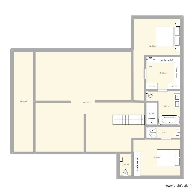 testfermier2. Plan de 9 pièces et 126 m2