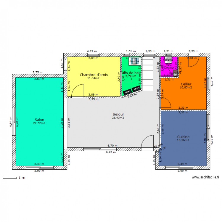 Maison rdc. Plan de 0 pièce et 0 m2