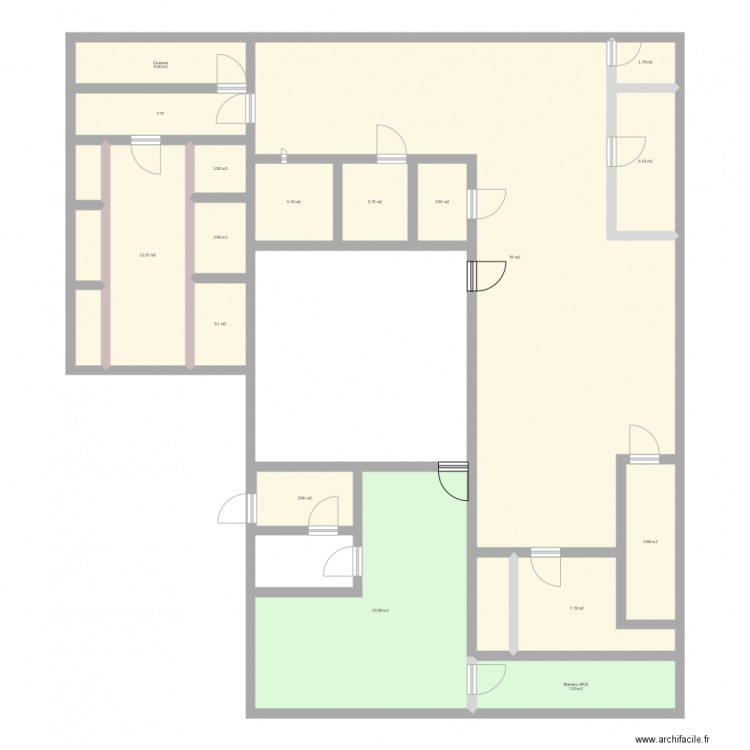 Bureau AKS. Plan de 0 pièce et 0 m2