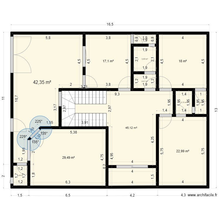 منزل 13*16,5 جديد2. Plan de 0 pièce et 0 m2