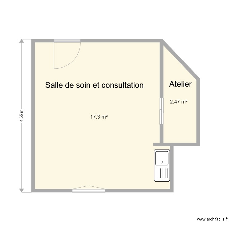 Cabinet Monségur avec atelier. Plan de 0 pièce et 0 m2