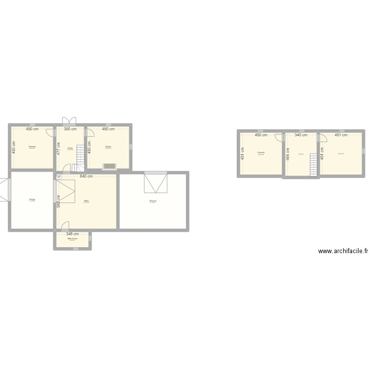 CUGINI . Plan de 10 pièces et 223 m2