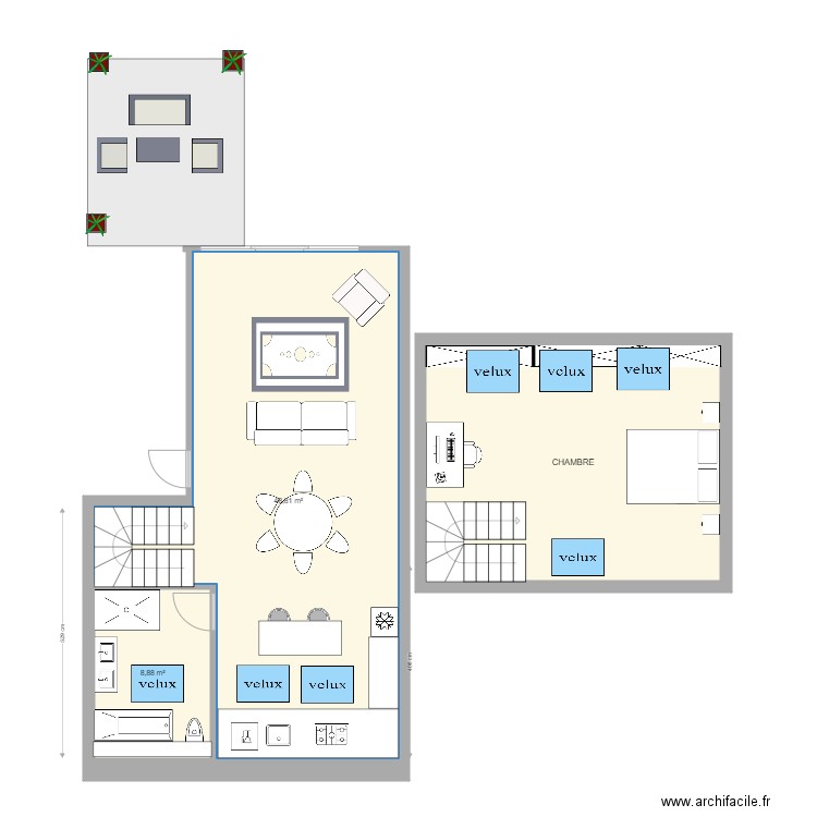 DEFACQ ETAGE 3. Plan de 0 pièce et 0 m2