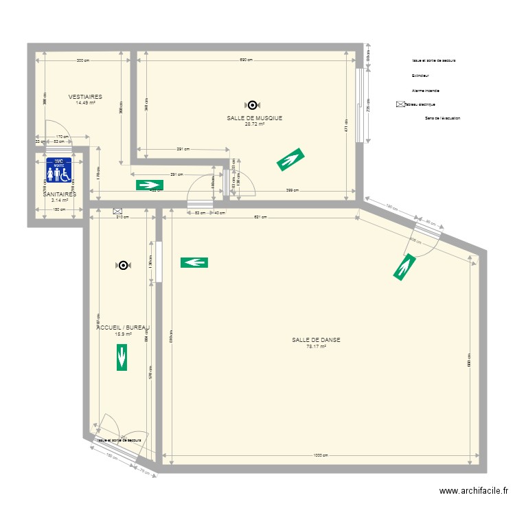 SALLE DE DANSE 2. Plan de 0 pièce et 0 m2