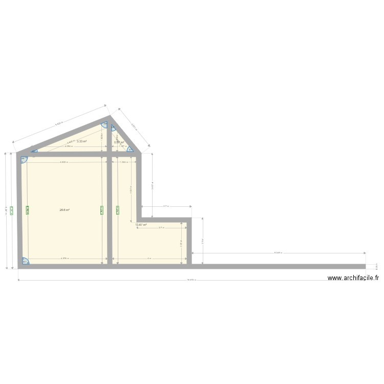 lan de coupe dp3. Plan de 0 pièce et 0 m2