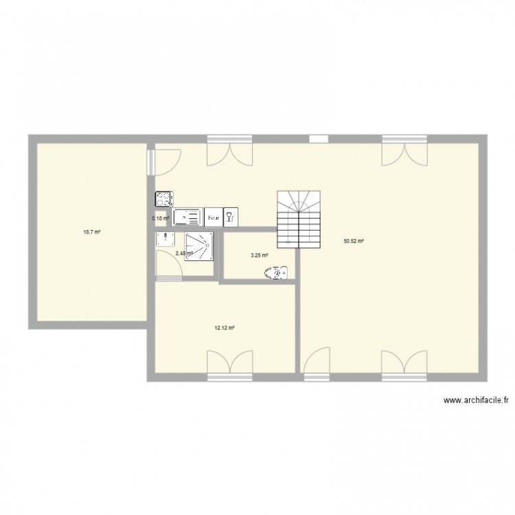 bastide. Plan de 0 pièce et 0 m2