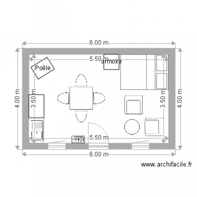 cabanon. Plan de 0 pièce et 0 m2