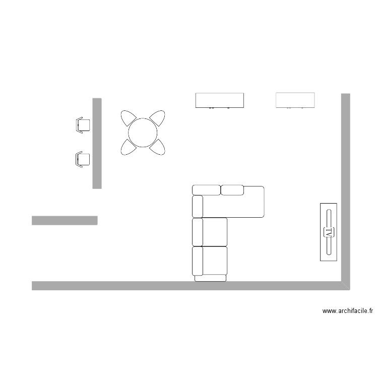 salon salla a manger. Plan de 0 pièce et 0 m2