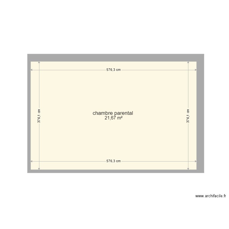 Lesieur . Plan de 1 pièce et 22 m2