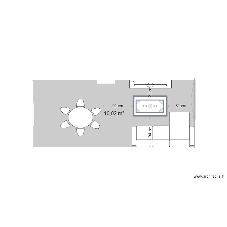 Plan salon . Plan de 0 pièce et 0 m2