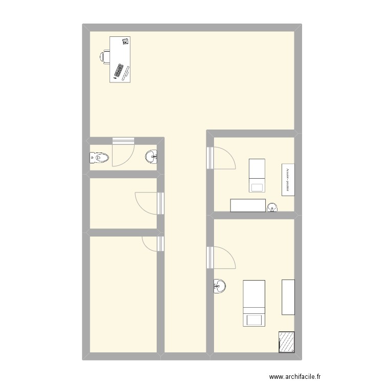 rapport de stage. Plan de 6 pièces et 80 m2