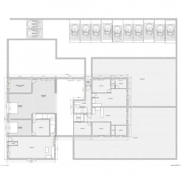 R.D.C   parking. Plan de 0 pièce et 0 m2