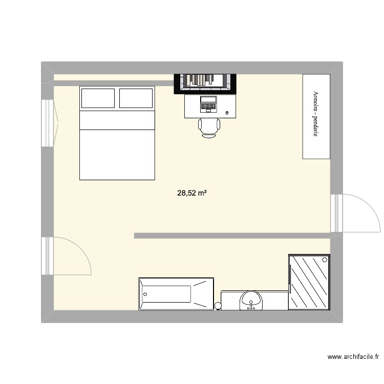 chambre 1. Plan de 0 pièce et 0 m2