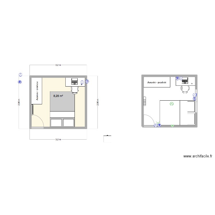 chambre mael. Plan de 0 pièce et 0 m2