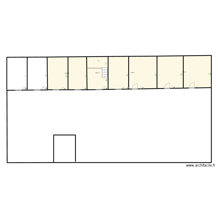 garage. Plan de 4 pièces et 117 m2