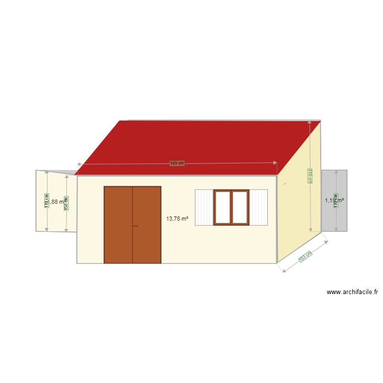 abri de jardin 3D. Plan de 0 pièce et 0 m2