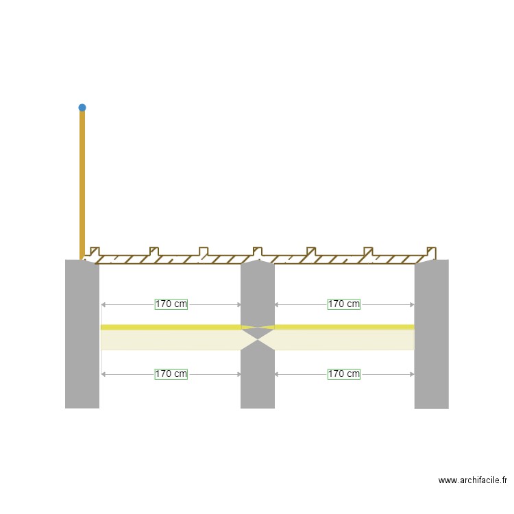 plan de coupe . Plan de 0 pièce et 0 m2