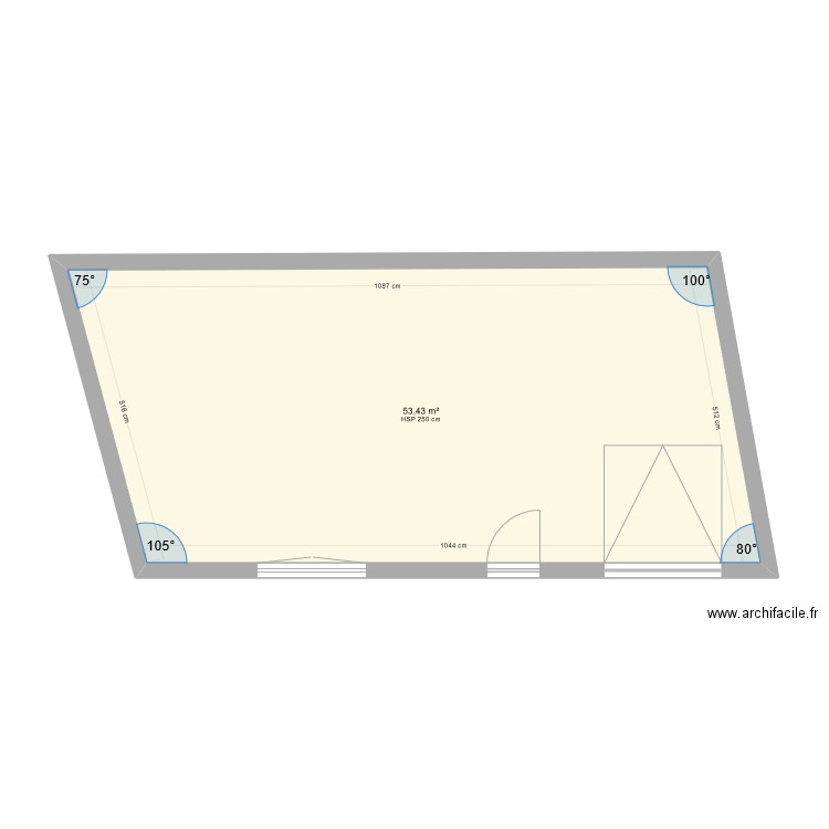 Atelier Loft Jé&Méli. Plan de 1 pièce et 53 m2