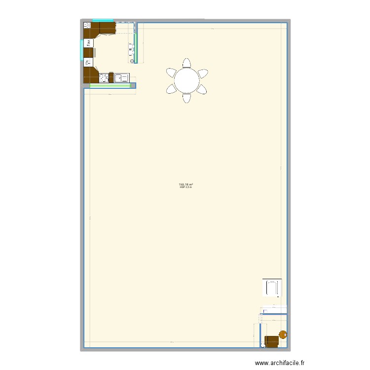 emilie larive 1. Plan de 1 pièce et 159 m2