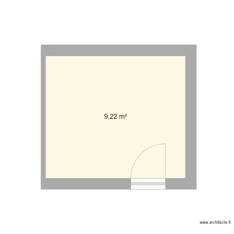 aziz villa. Plan de 1 pièce et 9 m2