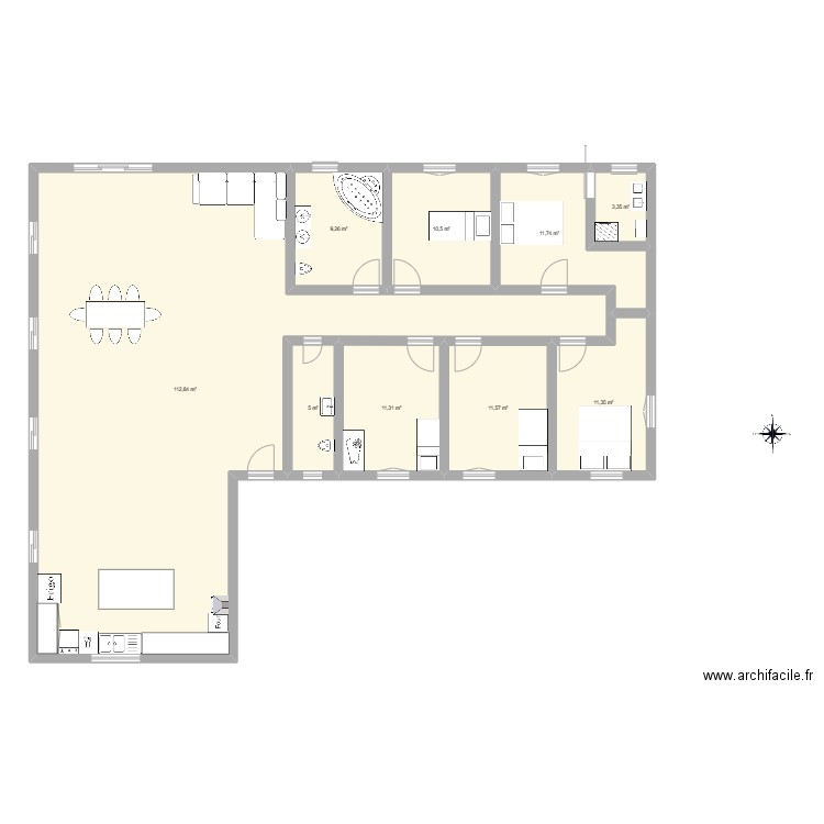 Maison SAINT paul. Plan de 9 pièces et 187 m2