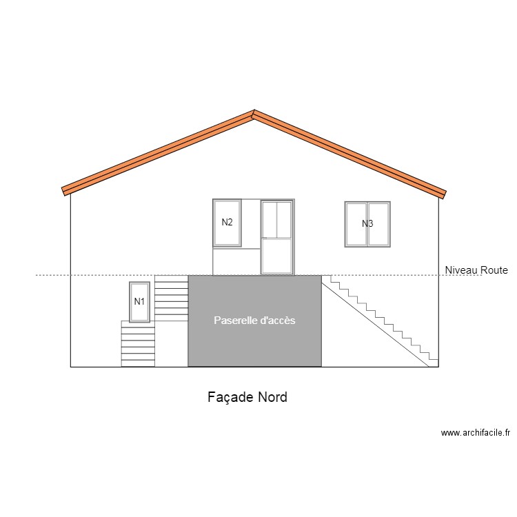 Rouret Facade Nord apres. Plan de 0 pièce et 0 m2