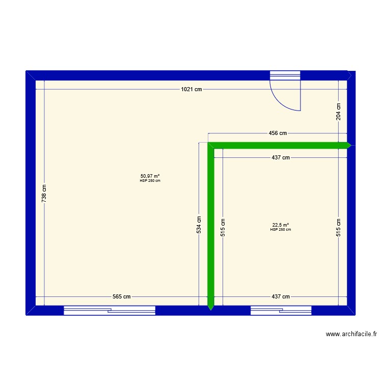 coustounes_3dstudio_3mars25. Plan de 2 pièces et 73 m2