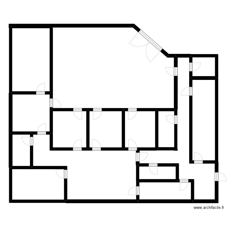 pôle canin LB. Plan de 12 pièces et 273 m2