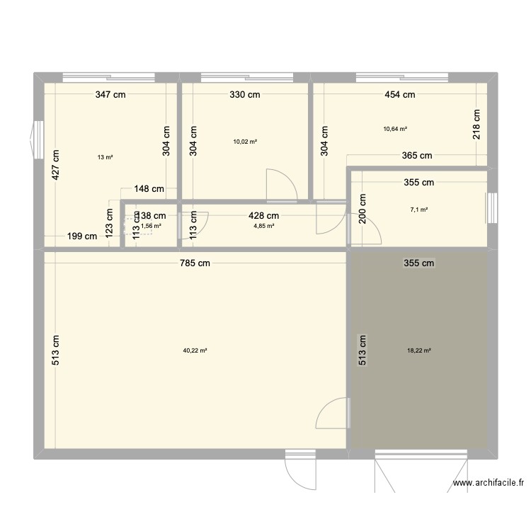 987987. Plan de 8 pièces et 106 m2