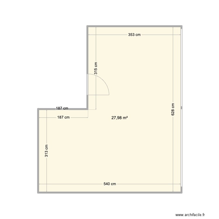 VDA CHAMBRE MASTER 0. Plan de 1 pièce et 28 m2