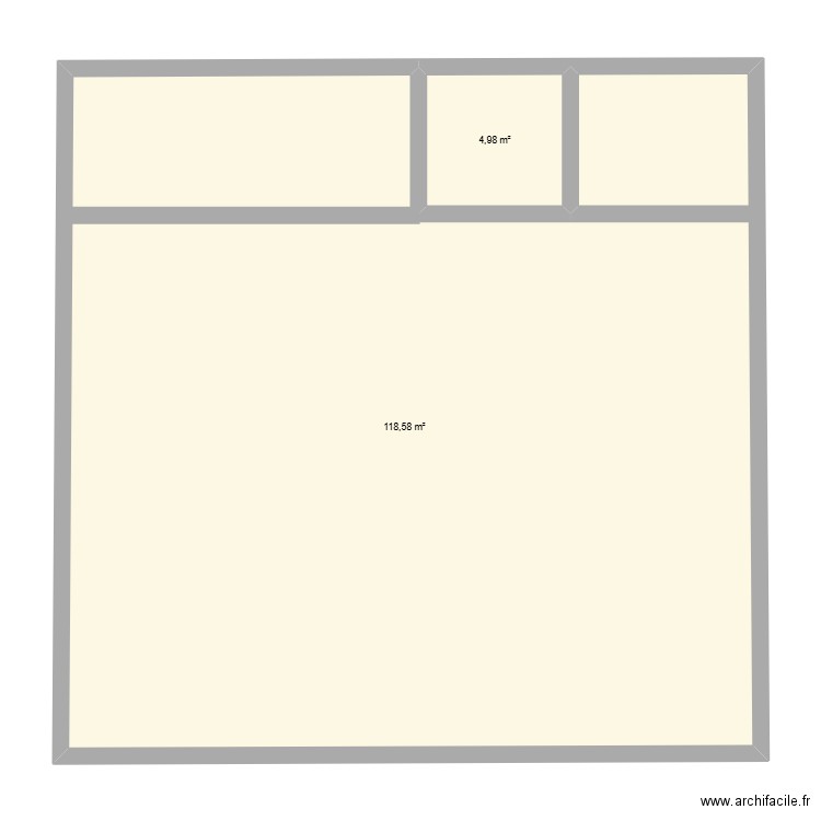 malau math. Plan de 2 pièces et 124 m2