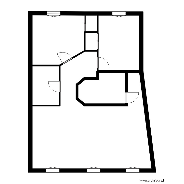 SCI DU RIPPE . Plan de 7 pièces et 90 m2