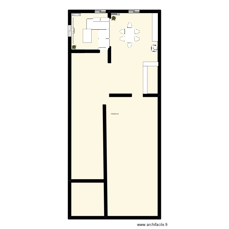 Maison Ouville. Plan de 1 pièce et 134 m2
