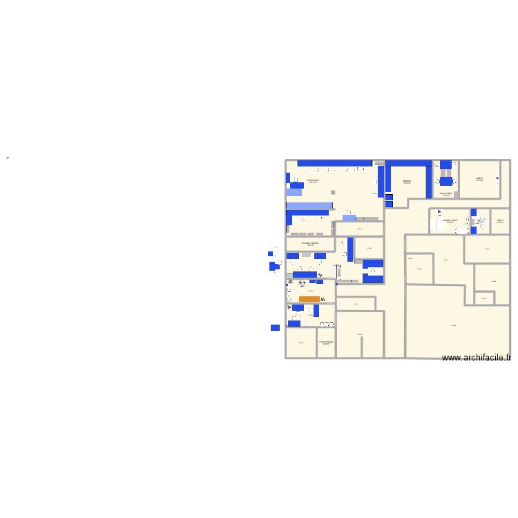 (Fairstore option 3 avec salle 12 au 29.01). Plan de 24 pièces et 747 m2