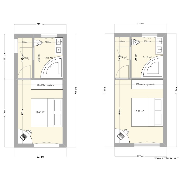 extension. Plan de 6 pièces et 38 m2