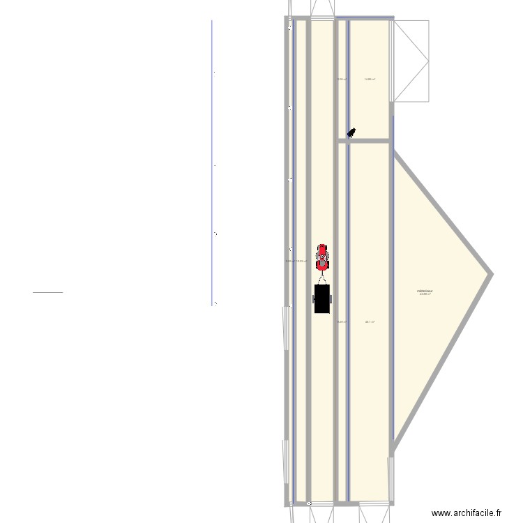 stabulation bergerie  gau. Plan de 8 pièces et 172 m2