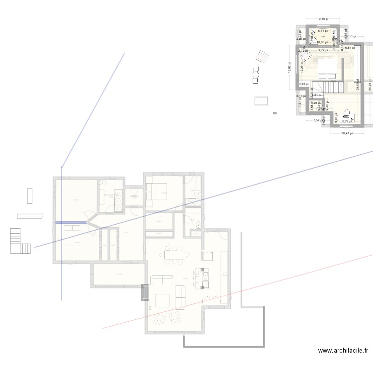 PLAN RENO GARAGE DÉTACHÉ 6. Plan de 20 pièces et 243 m2