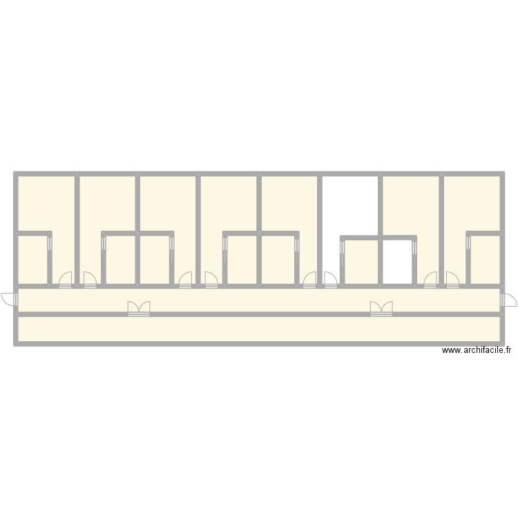 ETAGE. Plan de 16 pièces et 265 m2