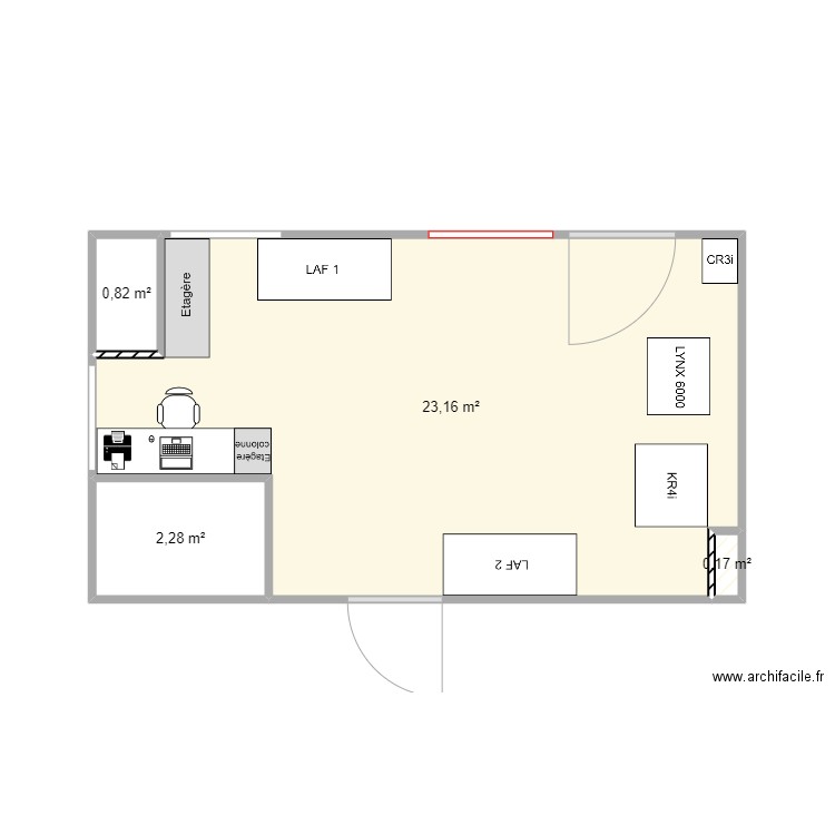 300.18. Plan de 4 pièces et 26 m2