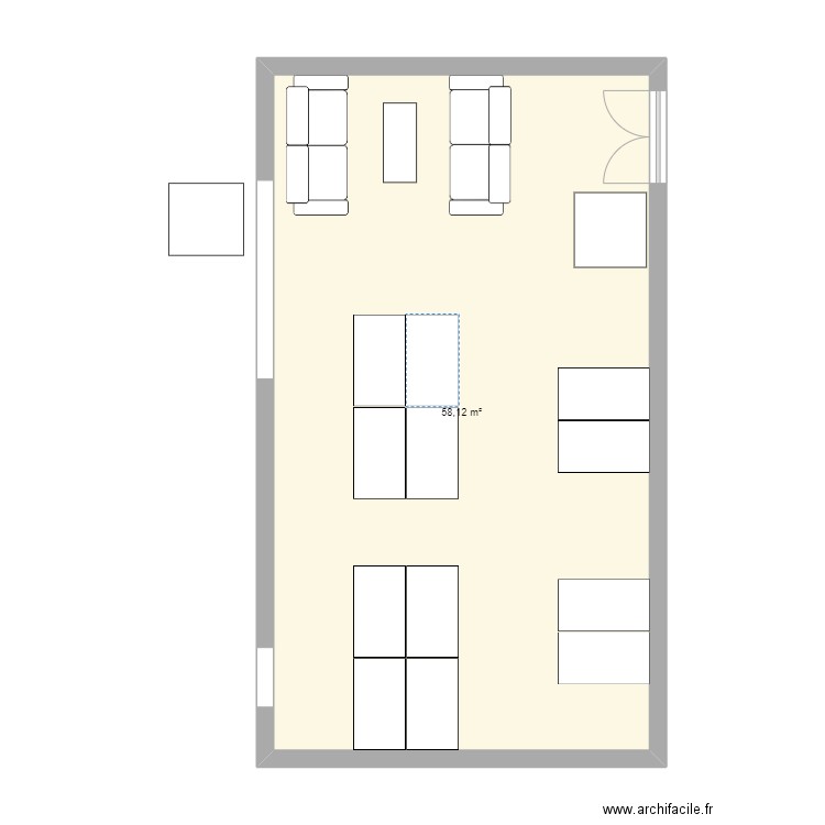 240910 Eylau 2. Plan de 1 pièce et 58 m2