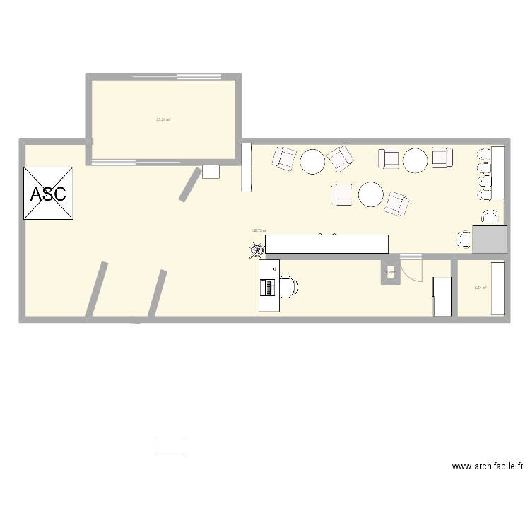 Puzzle collaboratif. Plan de 4 pièces et 181 m2