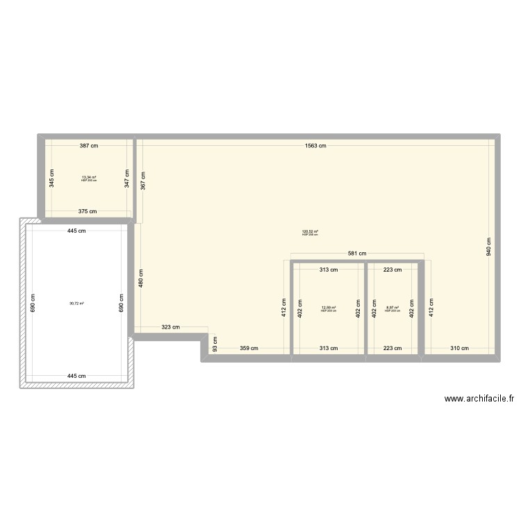 Aromatech V3. Plan de 5 pièces et 186 m2