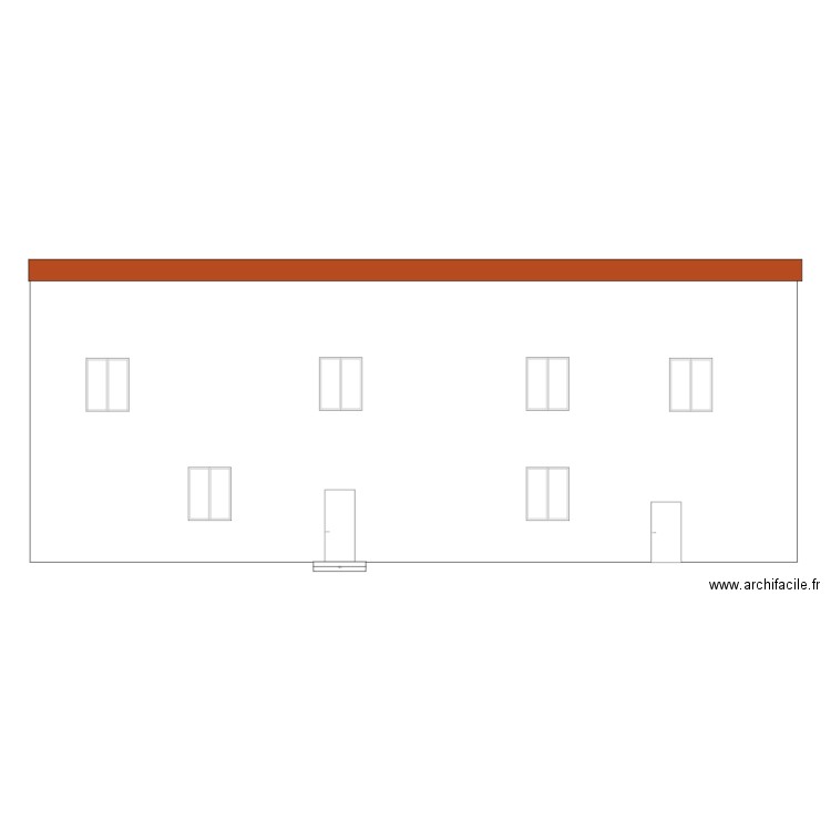 Facade ouest MP Marcy. Plan de 0 pièce et 0 m2