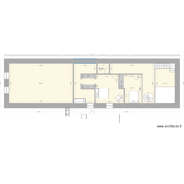 PROJET 43 BIS (2). Plan de 20 pièces et 442 m2